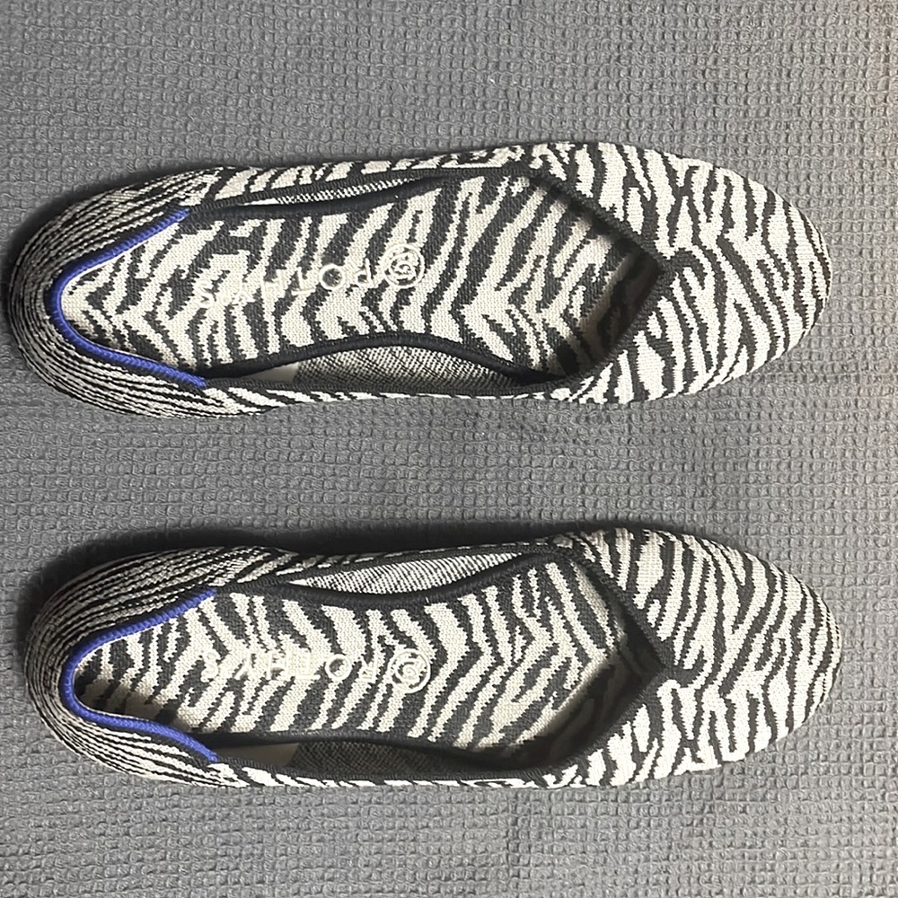 Zebra Print size 10.5 round toe Rothys